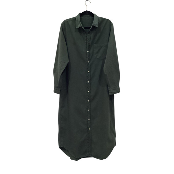 Frank & Eileen Famous Denim Rory Maxi Shirtdress In Vintage Green Size Small - Picture 4 of 14